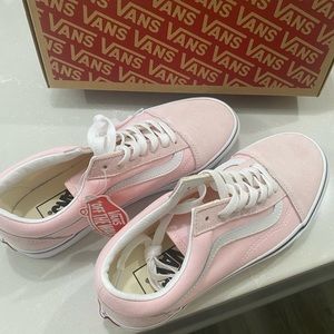 BNWT Old School Light Pink Vans NEVER WORN
